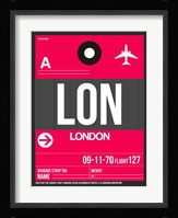 LON London Luggage Tag 2 Fine Art Print