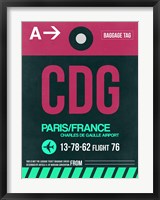 CDG Paris Luggage Tag 1 Fine Art Print