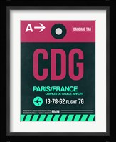 CDG Paris Luggage Tag 1 Fine Art Print