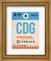 CDG Paris Luggage Tag 2 Fine Art Print