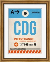 CDG Paris Luggage Tag 2 Fine Art Print