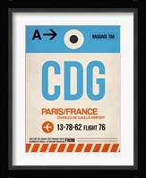 CDG Paris Luggage Tag 2 Fine Art Print