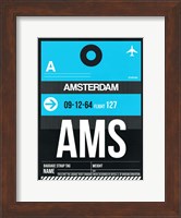 AMS Amsterdam Luggage Tag 1 Fine Art Print