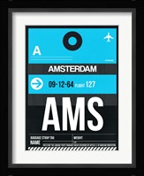 AMS Amsterdam Luggage Tag 1 Fine Art Print