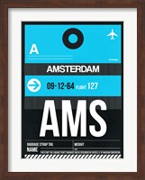 AMS Amsterdam Luggage Tag 1 Fine Art Print