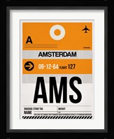 AMS Amsterdam Luggage Tag 2 Fine Art Print