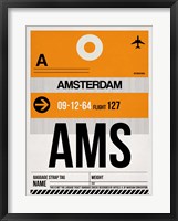 AMS Amsterdam Luggage Tag 2 Fine Art Print