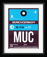 MUC Munich Luggage Tag 1 Fine Art Print