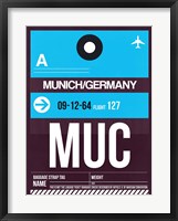 MUC Munich Luggage Tag 1 Fine Art Print