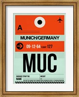 MUC Munich Luggage Tag 2 Fine Art Print