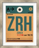 ZRH Zurich Luggage Tag 1 Fine Art Print