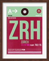 ZRH Zurich Luggage Tag 2 Fine Art Print