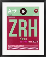 ZRH Zurich Luggage Tag 2 Fine Art Print