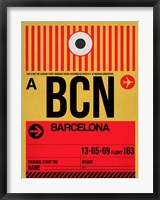 BCN Barcelona Luggage Tag 1 Fine Art Print