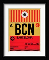 BCN Barcelona Luggage Tag 1 Fine Art Print