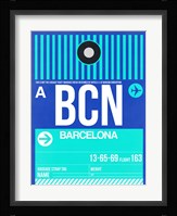 BCN Barcelona Luggage Tag 2 Fine Art Print