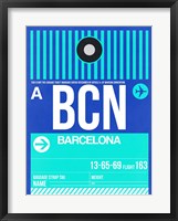 BCN Barcelona Luggage Tag 2 Fine Art Print