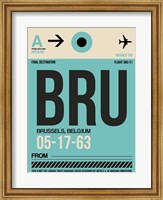 BRU Brussels Luggage Tag 1 Fine Art Print