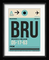 BRU Brussels Luggage Tag 1 Fine Art Print
