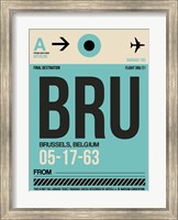 BRU Brussels Luggage Tag 1 Fine Art Print