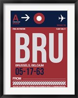 BRU Brussels Luggage Tag 2 Fine Art Print