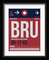 BRU Brussels Luggage Tag 2 Fine Art Print