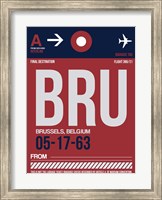 BRU Brussels Luggage Tag 2 Fine Art Print