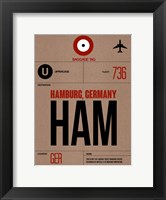 HAM Hamburg Luggage Tag 1 Fine Art Print