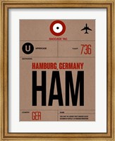 HAM Hamburg Luggage Tag 1 Fine Art Print