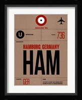 HAM Hamburg Luggage Tag 1 Fine Art Print