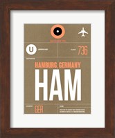 HAM Hamburg Luggage Tag 2 Fine Art Print