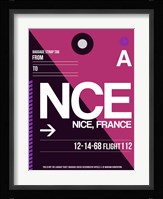 NCE Nice Luggage Tag 1 Fine Art Print