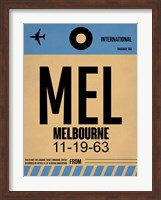 MEL Melbourne Luggage Tag 1 Fine Art Print