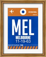 MEL Melbourne Luggage Tag 2 Fine Art Print