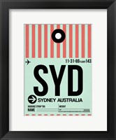 SYD Sydney Luggage Tag 1 Fine Art Print