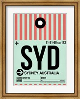 SYD Sydney Luggage Tag 1 Fine Art Print