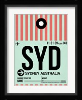 SYD Sydney Luggage Tag 1 Fine Art Print