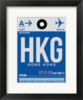 HKG Hog Kong Luggage Tag 1 Fine Art Print