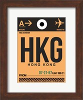 HKG Hog Kong Luggage Tag 2 Fine Art Print