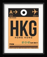 HKG Hog Kong Luggage Tag 2 Fine Art Print