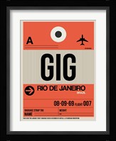 GIG Rio De Janeiro Luggage Tag 2 Fine Art Print
