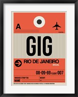 GIG Rio De Janeiro Luggage Tag 2 Fine Art Print