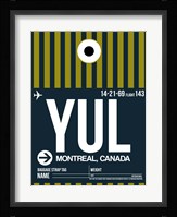YUL Montreal Luggage Tag 1 Fine Art Print