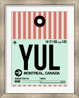 YUL Montreal Luggage Tag 2 Fine Art Print