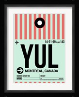 YUL Montreal Luggage Tag 2 Fine Art Print