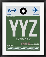 YYZ Toronto Luggage Tag 1 Fine Art Print