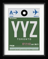 YYZ Toronto Luggage Tag 1 Fine Art Print