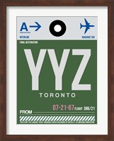 YYZ Toronto Luggage Tag 1 Fine Art Print