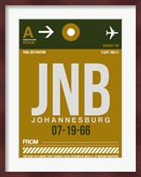 JNB Johannesburg Luggage Tag 1 Fine Art Print