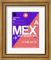 MEX Mexico City Luggage Tag 1 Fine Art Print